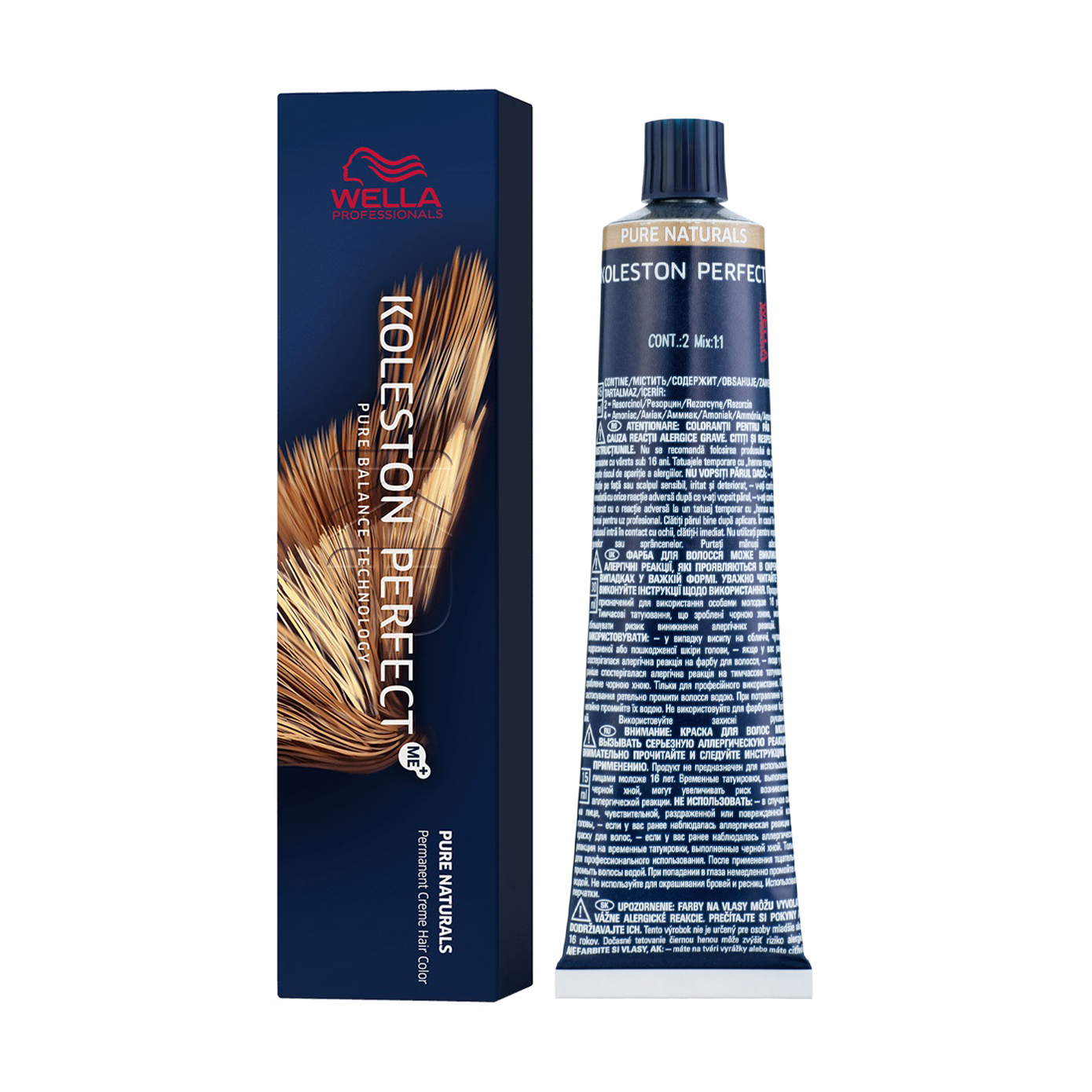 Стійка крем-фарба для волосся Wella Professionals Koleston Perfect Me+ Pure Naturals 8/07, 60 мл